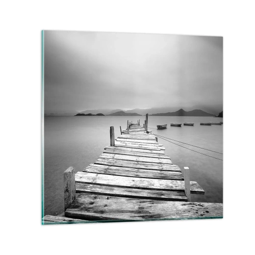 Impression sur verre - Image sur verre - Derrière les montagnes, au-delà des mers - 50x50 cm