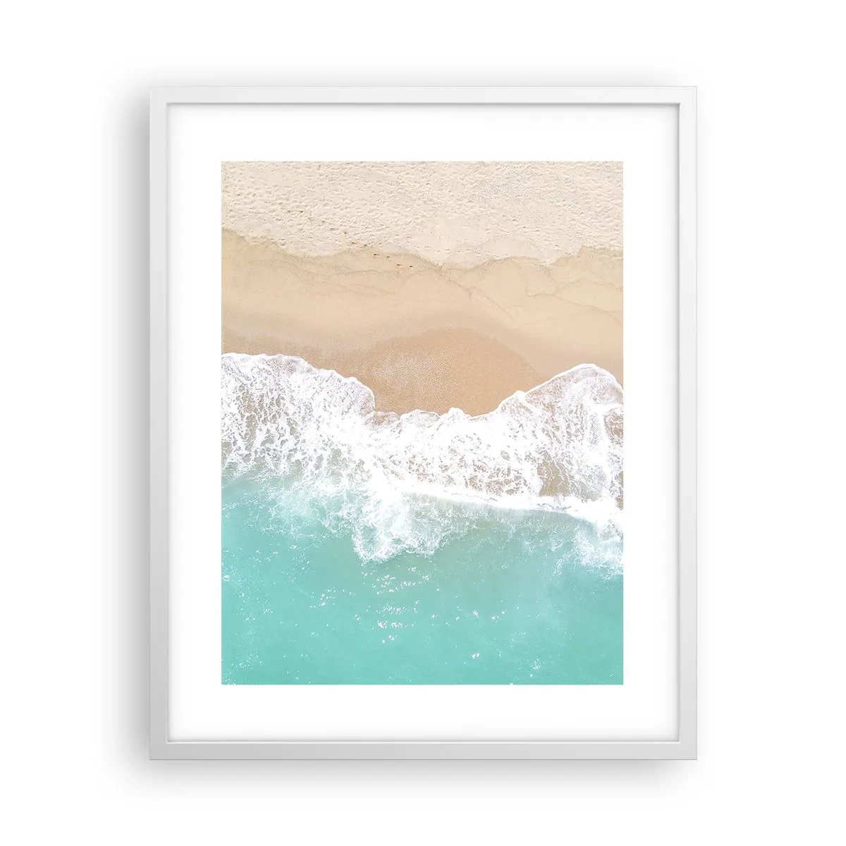 Affiche dans un cadre blanc - Poster - Caresse de l'océan - 40x50 cm