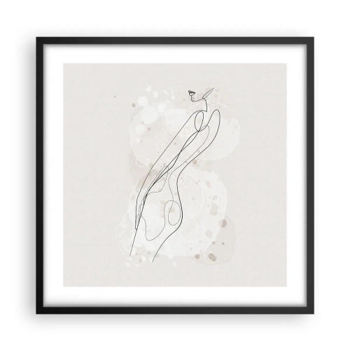 Affiche dans un cadre noir - Poster - Trompe l'oeil - 50x50 cm