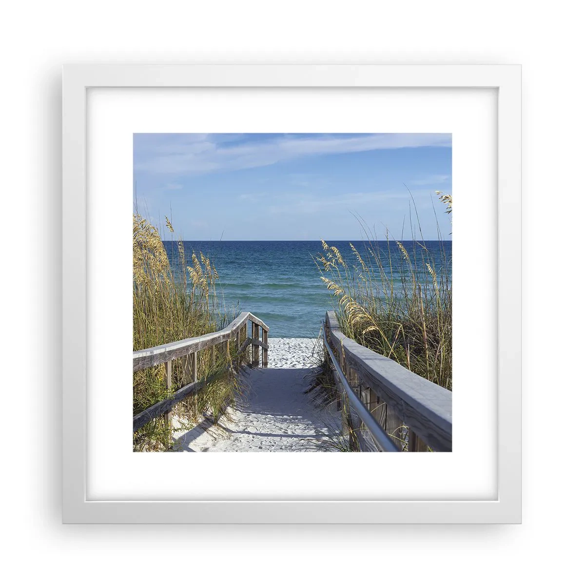 Affiche dans un cadre blanc - Poster - Au soleil, sous le vent - 30x30 cm