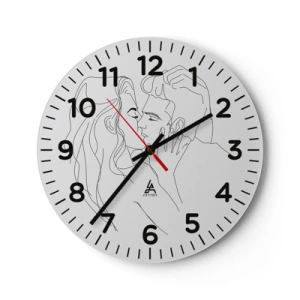 Horloge murale - Pendule murale - La même ligne - 30x30 cm