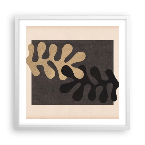 Affiche dans un cadre blanc - Poster - Absence et complément - 50x50 cm