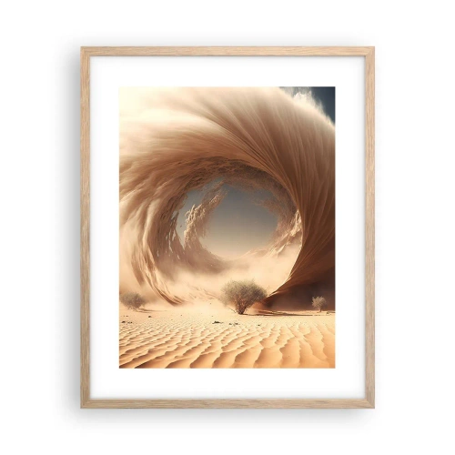 Affiche dans un chêne clair - Poster - Portail ouvert - 40x50 cm