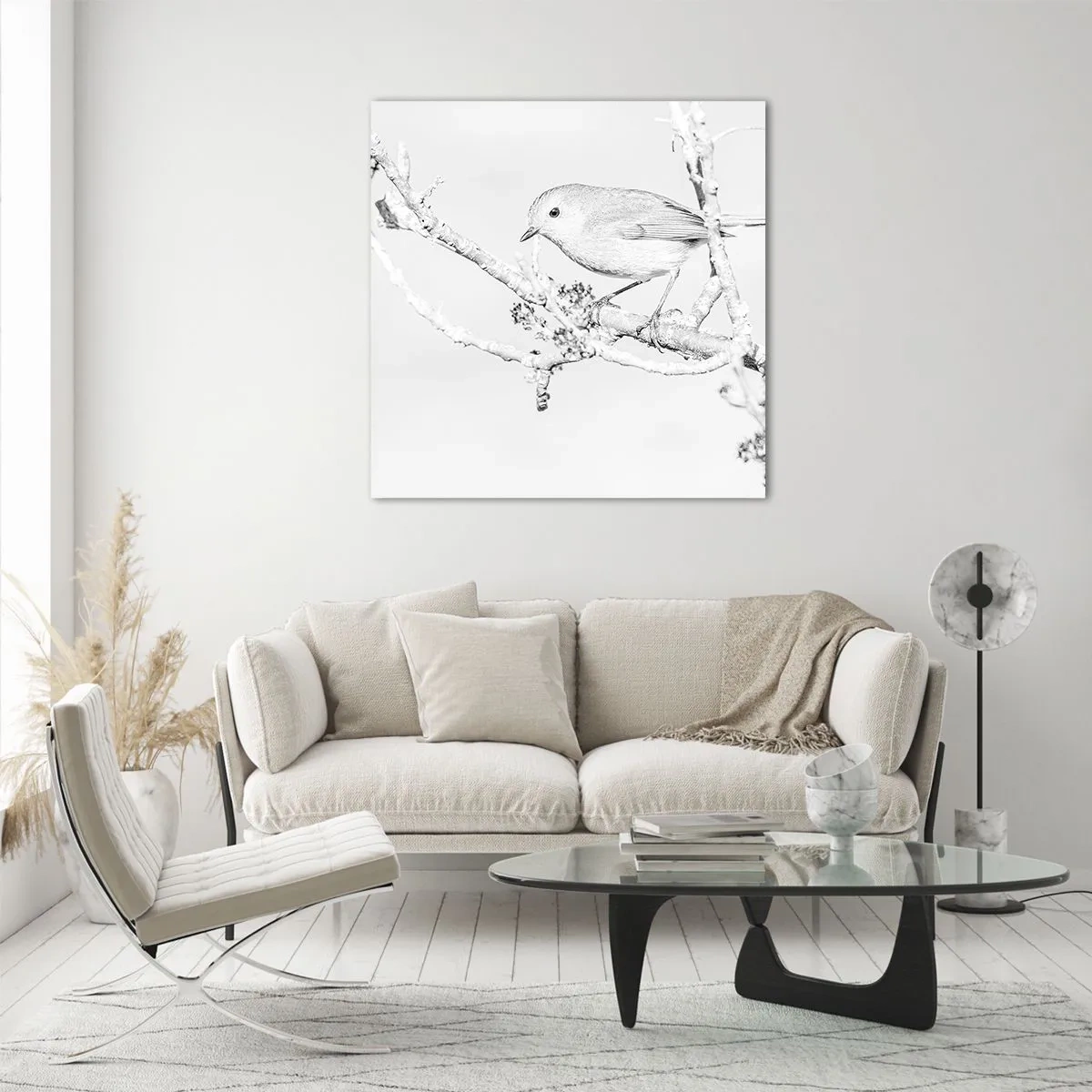 Impression sur verre - Image sur verre - Matin d'hiver - 40x40 cm