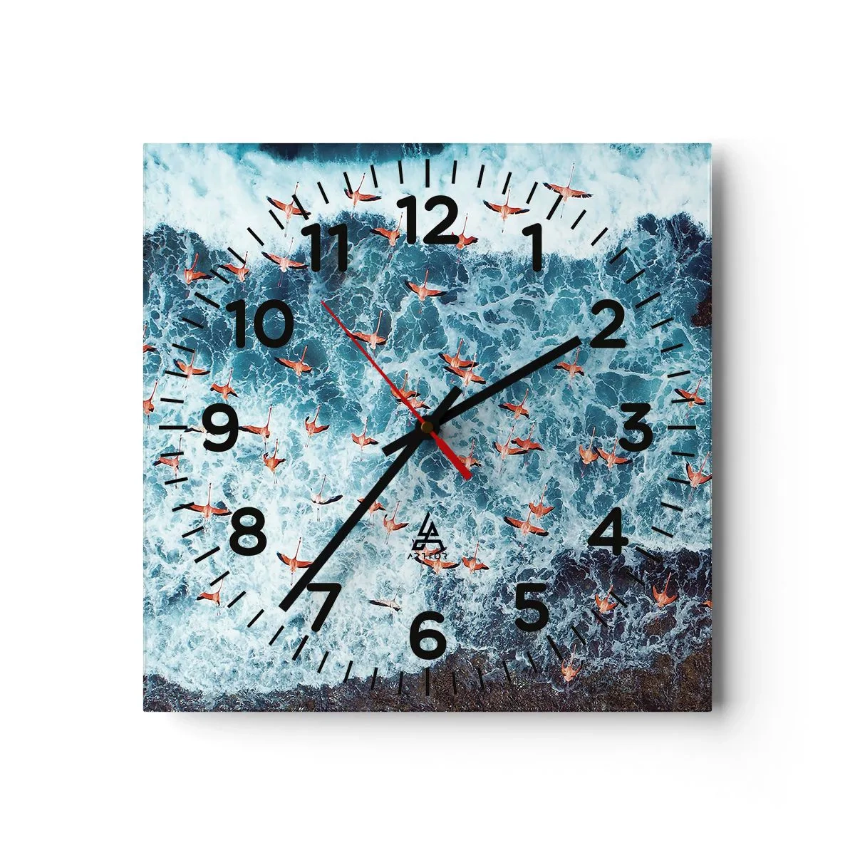 Horloge murale - Pendule murale - Défilé du bord de mer - 40x40 cm