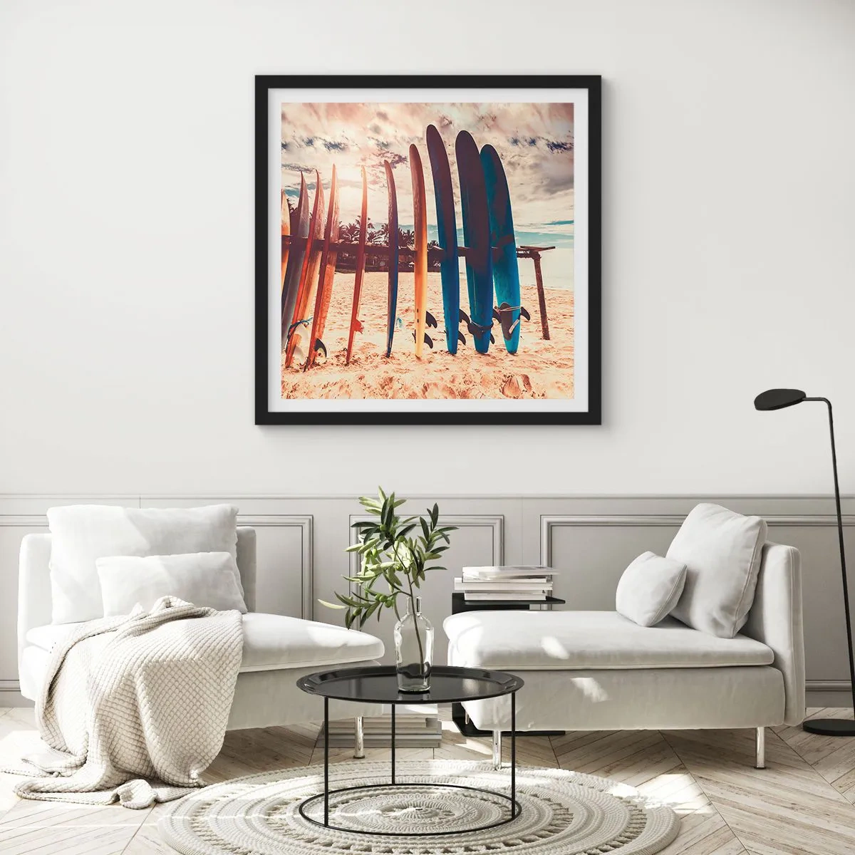 Affiche dans un cadre noir - Poster - Bonne nuit, à demain - 60x60 cm