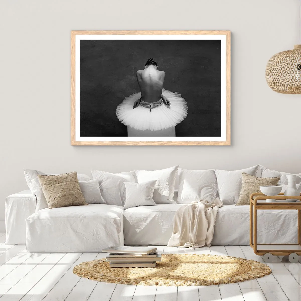 Affiche dans un chêne clair - Poster - C'est justement en train de fleurir - 40x30 cm