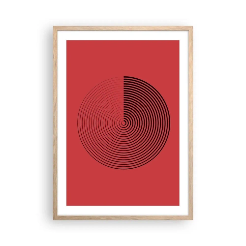 Affiche dans un chêne clair - Poster - Mouvement circulaire - 50x70 cm