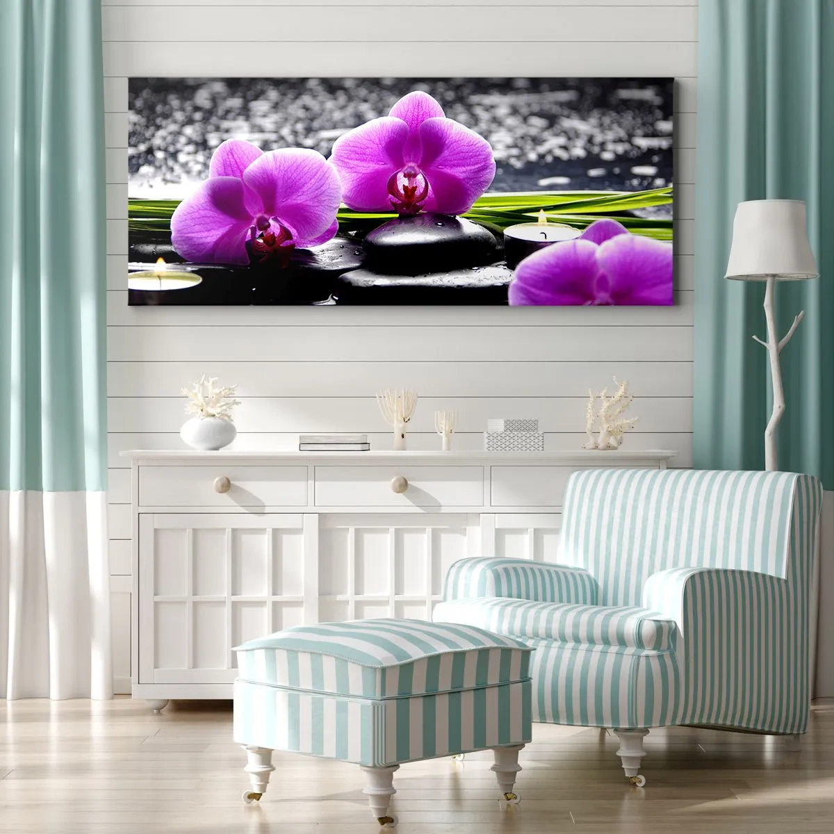 Impression sur toile - Image sur toile - Se noyer dans la paix et la tranquillité - 100x40 cm