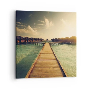 Impression sur toile - Image sur toile - Invitation chaleureuse - 70x70 cm