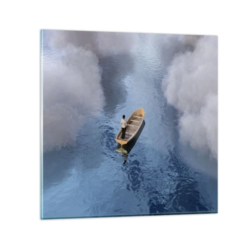 Impression sur verre - Image sur verre - Vie – voyage – inconnu - 30x30 cm