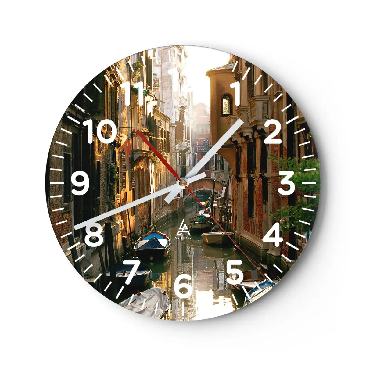 Horloge murale - Pendule murale - Dans une ruelle vénitienne - 40x40 cm