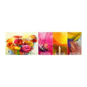 Échantillon de Papier Peint Autocollant Deluxe Sticker - Pas seulement rouge - Fleurs, Coquelicots, Jardin - 100x30 cm