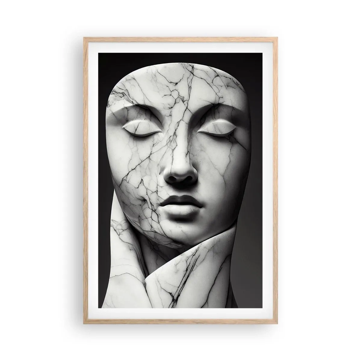 Affiche dans un chêne clair - Poster - Marmurowe kształty - 61x91 cm