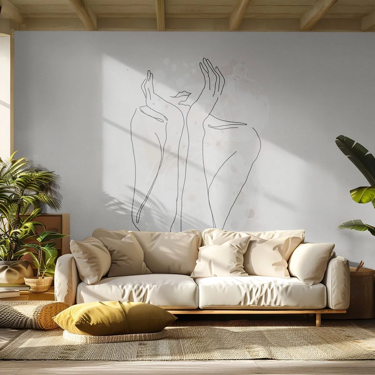 Papier Peint Autocollant Deluxe Sticker - Instant de rêve - Graphique, Femme, Morceau - 250x175 cm