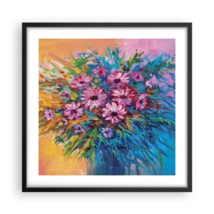 Affiche dans un cadre noir - Poster - Énergie de la vie - 50x50 cm