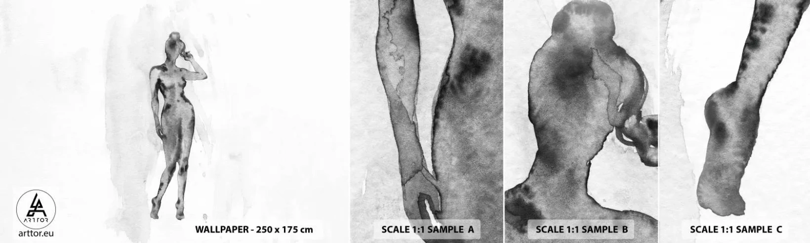 Échantillon De Papier Peint Standard Eco - Etude de l'idéal de la féminité - Femme, Corps féminin, Graphique - 100x30 cm