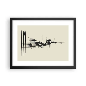 Affiche dans un cadre noir - Poster - Abstraction hâtive - 40x30 cm