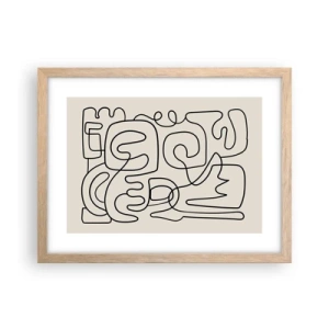 Affiche dans un chêne clair - Poster - Suivez les indices - 40x30 cm