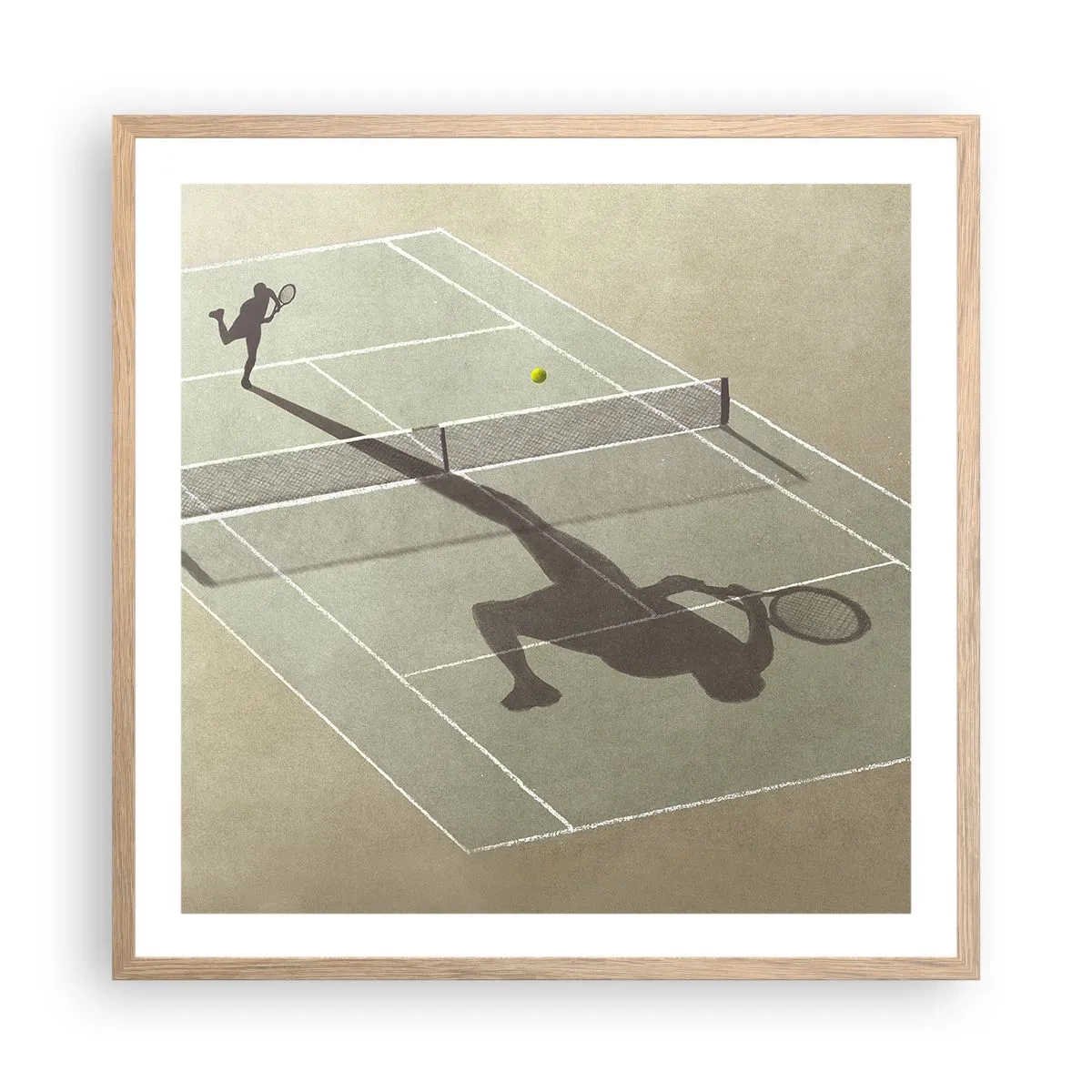 Affiche dans un chêne clair - Poster - Dépassement de soi - 60x60 cm