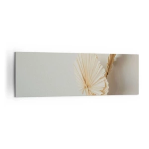 Impression sur toile - Image sur toile - Feuilles de palmier séchées dans un arrangement minimaliste - 160x50cm - Quand tu dois t’apaiser - Décoration murale moderne pour le salon et la chambre ARTTOR