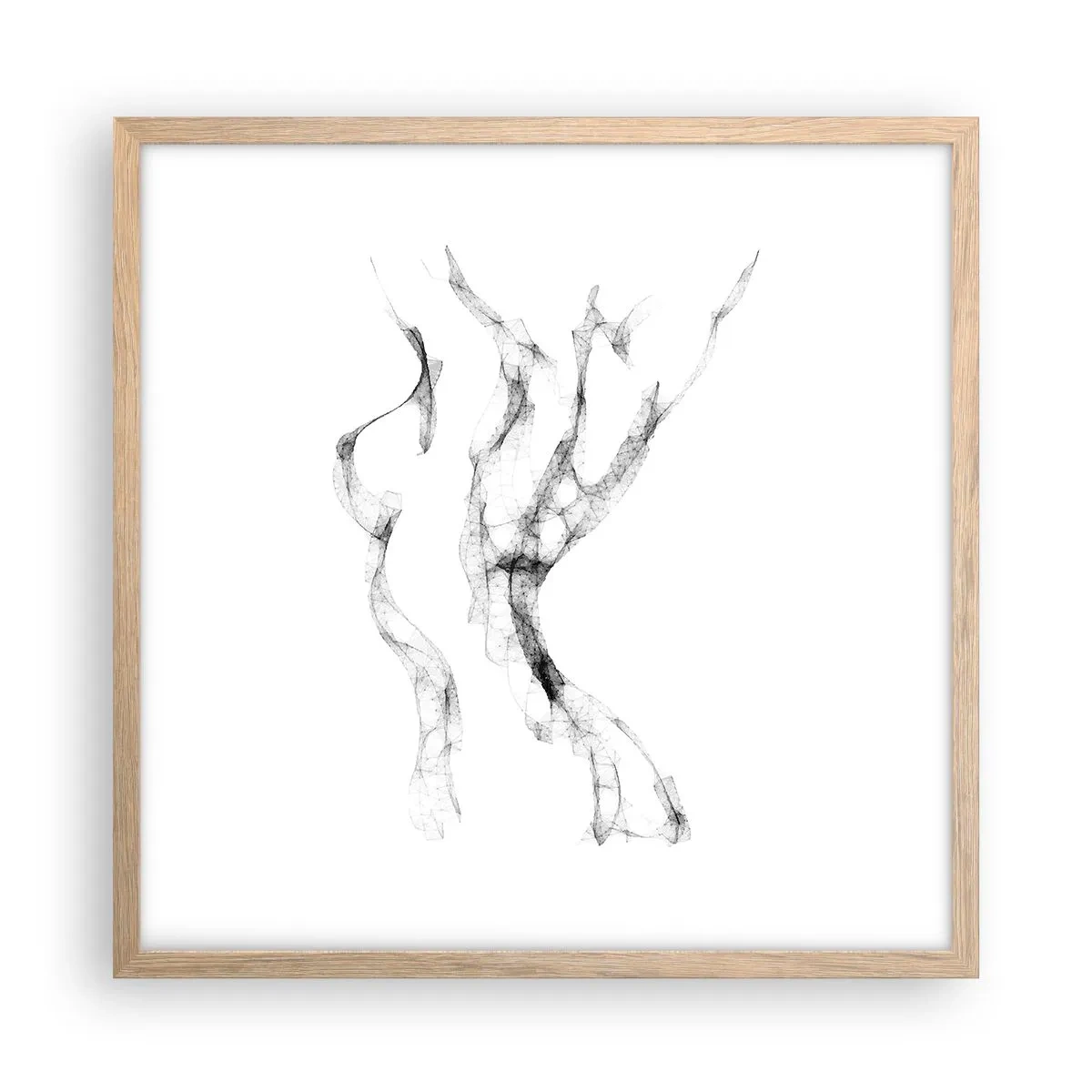 Affiche dans un chêne clair - Poster - Belle et forte - 50x50 cm