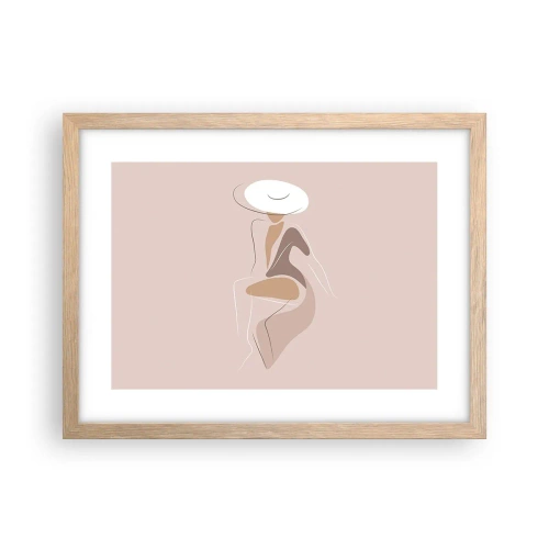 Affiche dans un chêne clair - Poster - Être une dame - 40x30 cm
