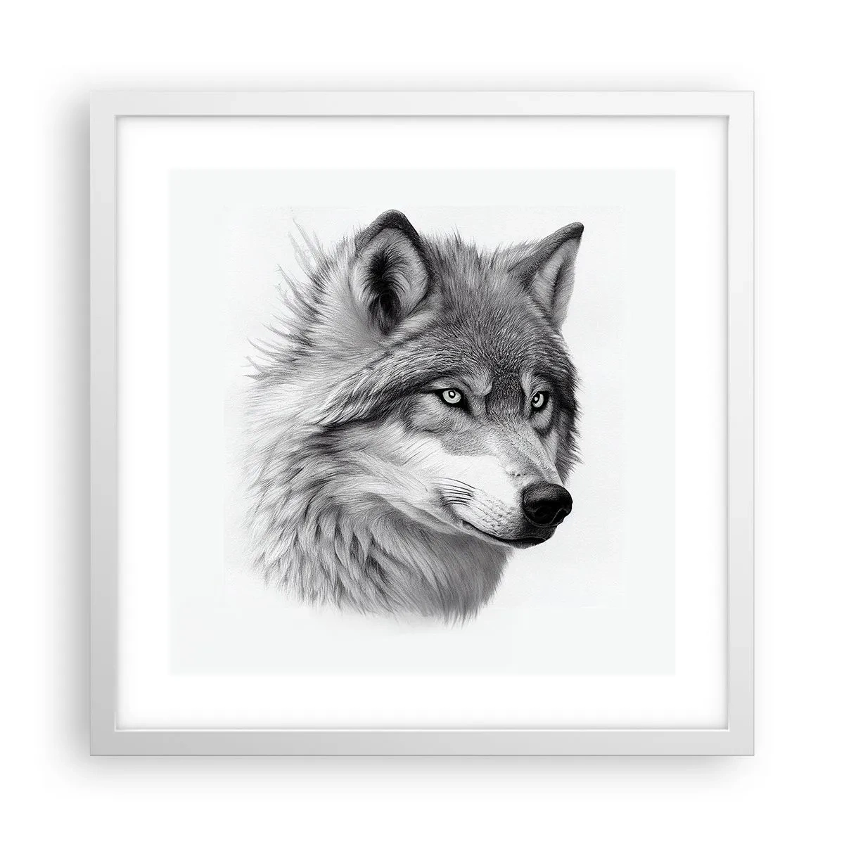 Affiche dans un cadre blanc - Poster - Alpha – sans aucun doute - 40x40 cm