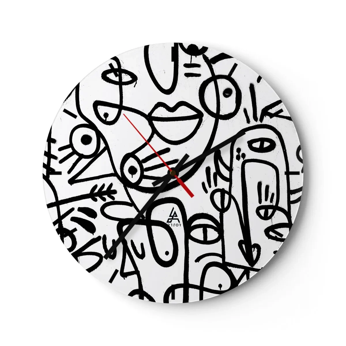 Horloge murale - Pendule murale - Visages et mirages - 40x40 cm