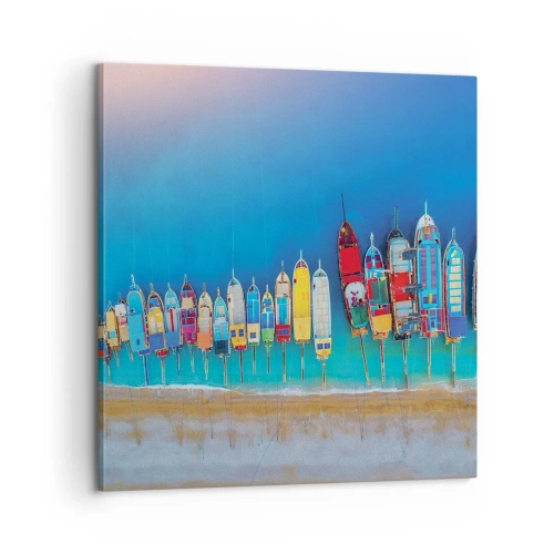 Impression sur toile - Image sur toile - Une vue à vol d'oiseau - 60x60 cm