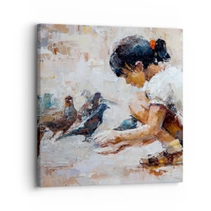 Impression sur toile - Image sur toile - Les plus petits et les plus gentils - 30x30 cm