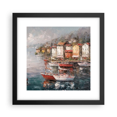 Affiche dans un cadre noir - Poster - Havre romantique - 30x30 cm