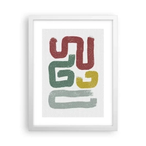 Affiche dans un cadre blanc - Poster - Dans une langue inconnue - 30x40 cm