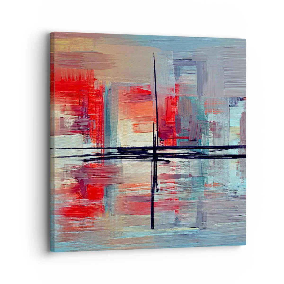 Impression sur toile - Image sur toile - Un paysage dans une dimension inconnue - 30x30 cm