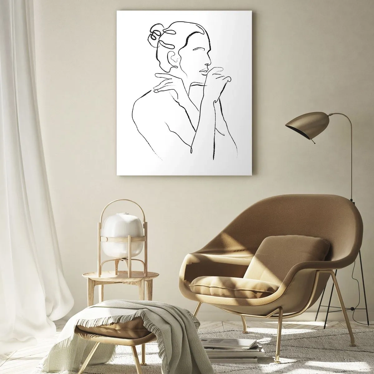 Impression sur verre - Image sur verre - Nu : un mystère sensuel - 70x100 cm