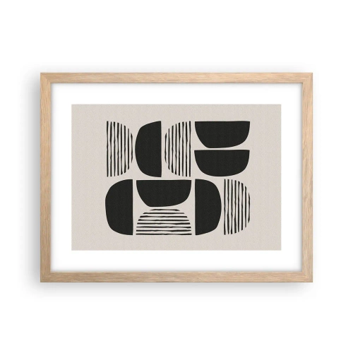 Affiche dans un chêne clair - Poster - Offres sans enthousiasme - 40x30 cm