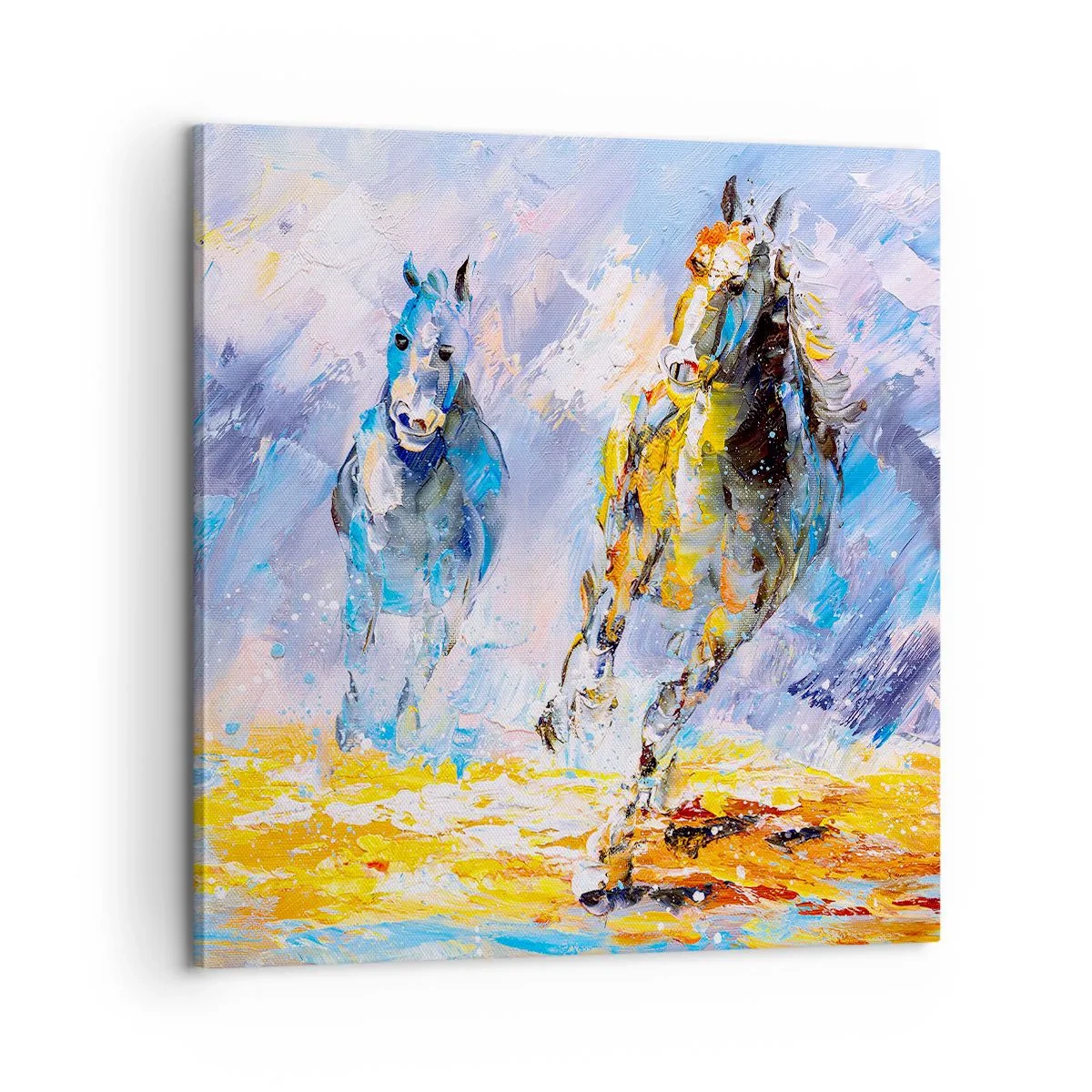Impression sur toile - Image sur toile - À travers l'éblouissement du galop - 60x60 cm