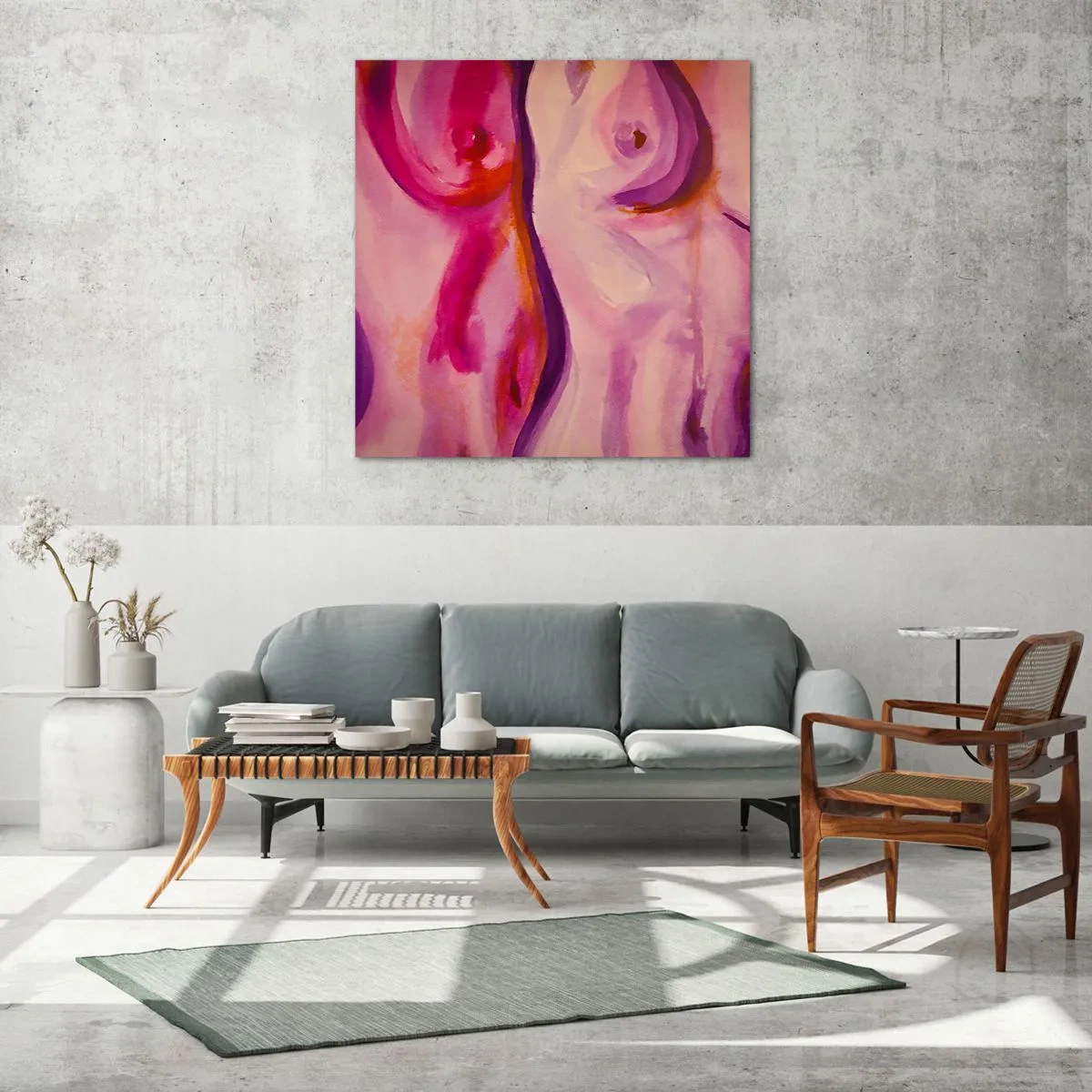 Impression sur verre - Image sur verre - Ode à la féminité - 70x70 cm