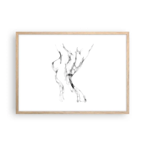 Affiche dans un chêne clair - Poster - Belle et forte - 70x50 cm