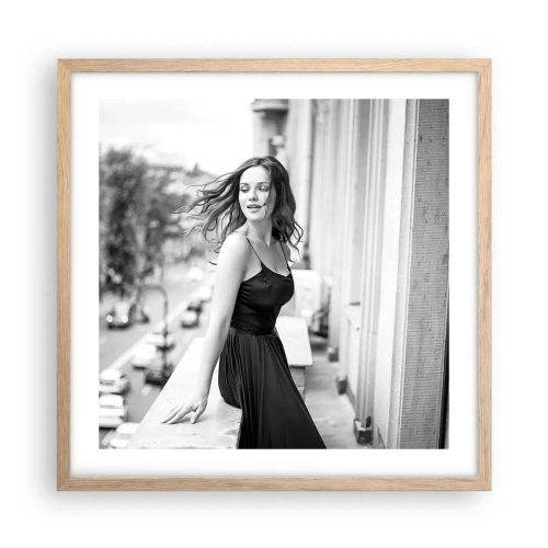 Affiche dans un chêne clair - Poster - Certainement un Parisien - 50x50 cm