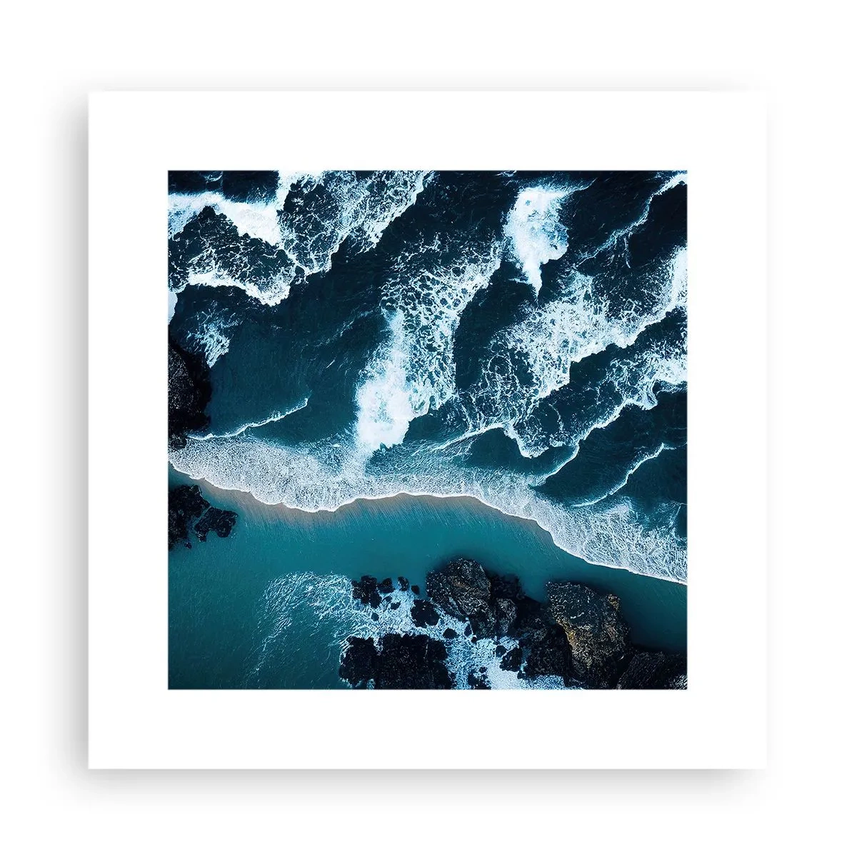 Affiche - Poster - Enveloppé par les vagues - 30x30 cm