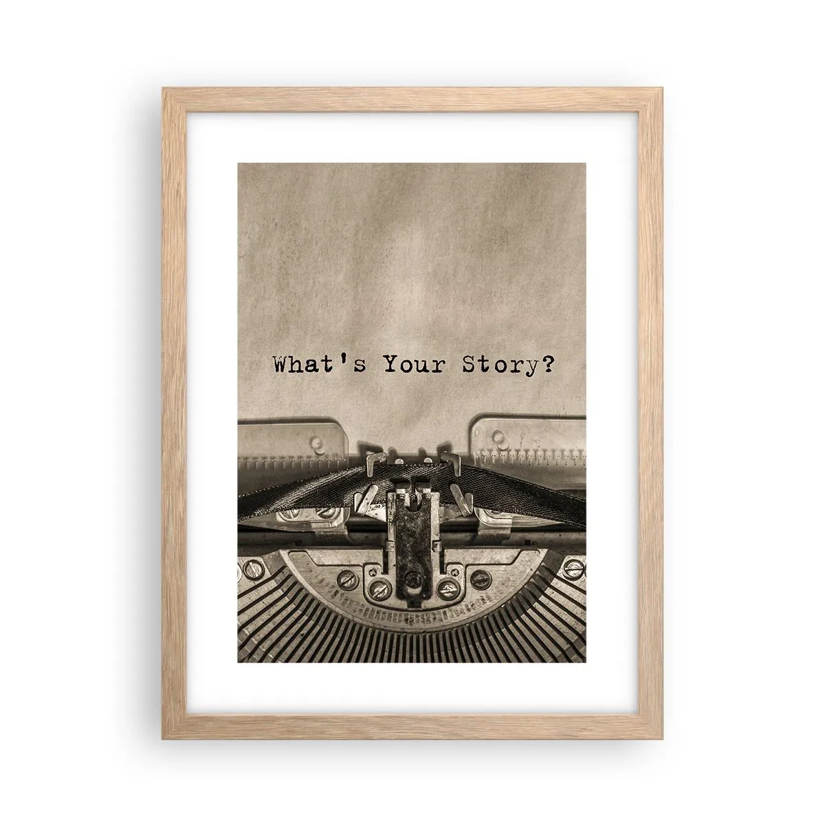 Affiche dans un chêne clair - Poster - Réponds-moi - 30x40 cm