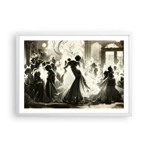 Affiche dans un cadre blanc - Poster - La grande mascarade - 70x50 cm