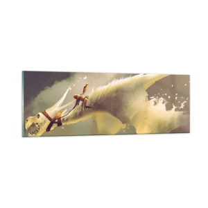 Impression sur verre - Image sur verre - Le monde à la rescousse - 90x30 cm