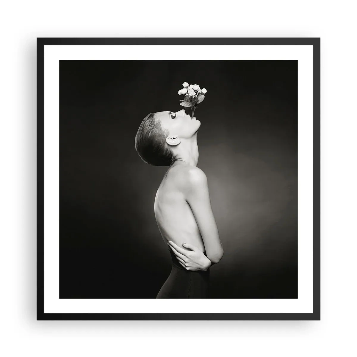 Affiche dans un cadre noir - Poster - Elégance excentrique - 60x60 cm