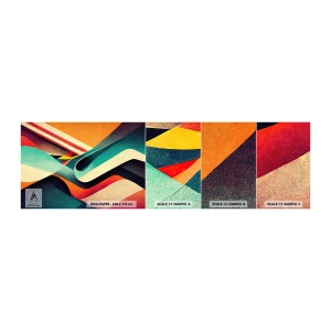 Échantillon De Papier Peint Standard Eco - Composition intense - Abstraction, Morceau, Lignes - 100x30 cm