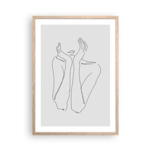 Affiche dans un chêne clair - Poster - De quoi rêvent les femmes - 50x70 cm