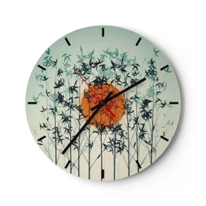 Horloge murale - Pendule murale - Soleil japonnais - 40x40 cm