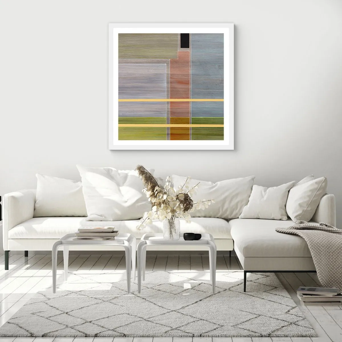 Affiche dans un cadre blanc - Poster - Simple et calme - 40x40 cm