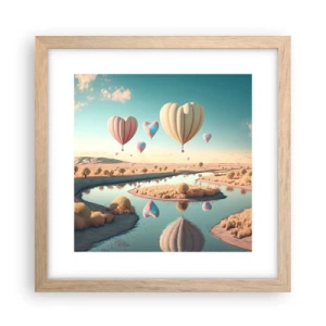 Affiche dans un chêne clair - Poster - L'amour te permet de t'élever - 30x30 cm